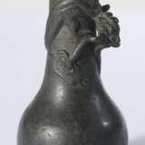 Kleine Bronze Chilong Flaschen Vase - фото 1