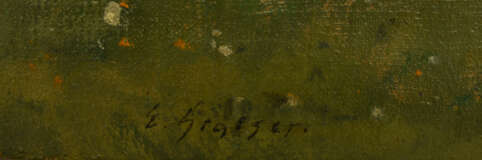 ERNST GRAESER, "Pause in der Natur", Öl auf Leinwand, gerahmt und signiert, 1. Hälfte 20. Jahrhundert - photo 2