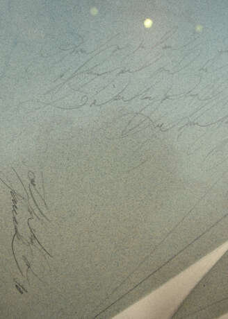 ALOIS JANAK,"Zweimaster", Mischtechnik auf Papier, hinter Glas gerahmt, signiert und datiert - photo 2
