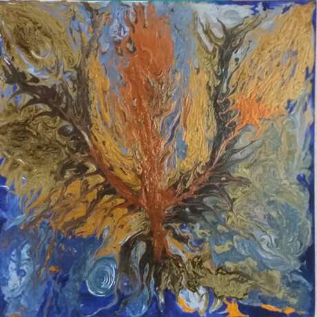 “The Rebirth Of The Phoenix” Canvas Mixed media Expressionist Mythological 2016 - photo 1