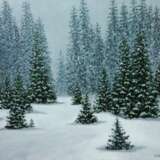 “Winter forest” Oil paint Realist Landscape painting 2018 - photo 1