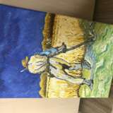 «Копия картины Ван Гога  ‘’ Жнец ‘’» Холст Масляные краски Импрессионизм Пейзаж 2019 г. - фото 4