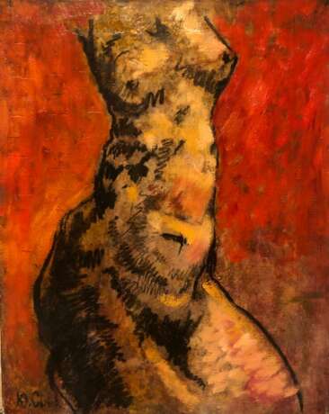 “Nude” Yuri Sychev Fiberboard Mixed media Expressionist 2000 - photo 1
