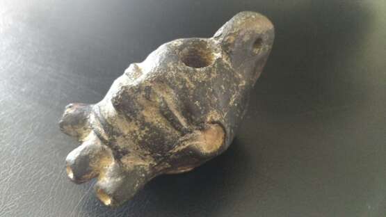 “Antique oil Lamp out of clay. Roman Empire around 200 - 300 AD” Wood Oil paint 300 - photo 3