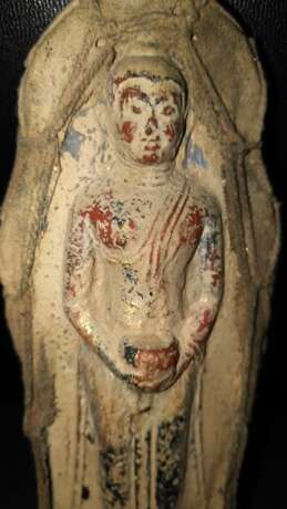 “Qing dynasty clay Buddha sculpture to 1800” Wood Oil paint China 1800 - 1830 - photo 2