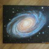 “Space. Universe. Bode's Galaxy M 81” Canvas Acrylic paint Realist Landscape painting 2018 - photo 1