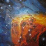 “Space. Universe. The Pelican Nebula” Canvas Acrylic paint Landscape painting 2018 - photo 1