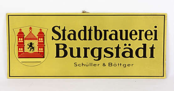 Pappwerbeschild *Burgbräu* - photo 1