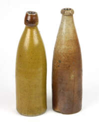 2 Tonflaschen um 1900