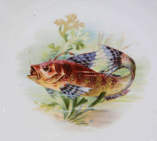 Satz Jugendstil Fischteller 1902/08 - фото 2