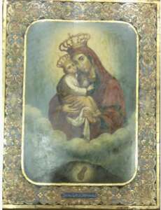 Икона Почаевской Пресвятой Богородицы 19 век