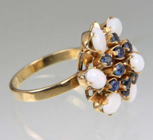 Opal Ring mit Saphiren - Gelbgold 585 - photo 2