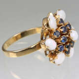 Opal Ring mit Saphiren - Gelbgold 585 - фото 2
