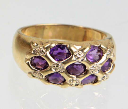Amethyst Cocktailring - photo 1