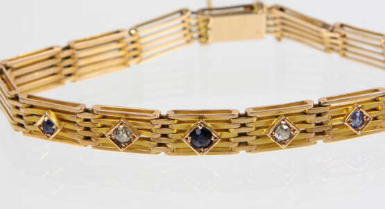 Brillant Saphir Armband - Gelbgold 585 - Foto 2