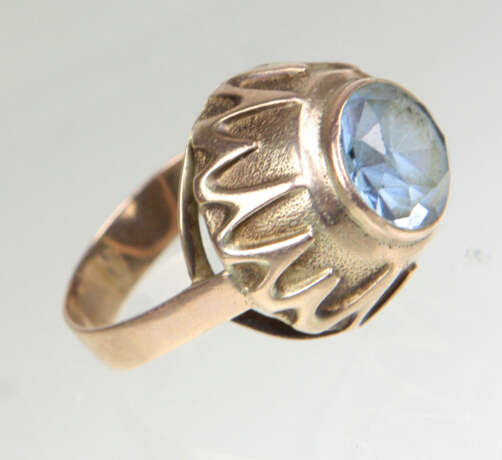 Ring mit blauem Spinell - Gelbgold 333 - Foto 1