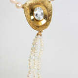 Unikat Aquamarin Perl Collier - Gelbgold 585 - Foto 1