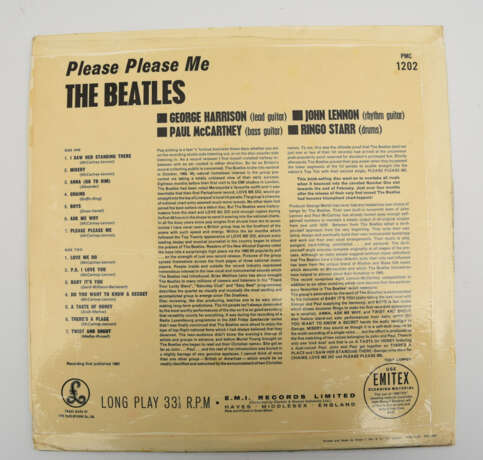 THE BEATLES- "PLEASE PLEASE ME", 33 1/3 R.P.M., Parlophone/E.M.I. Records, GB 1963 - Foto 2