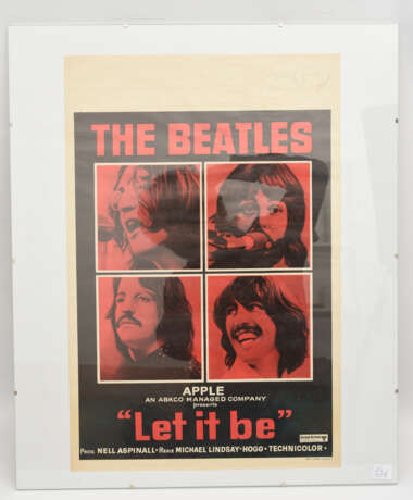THE BEATLES- MOVIE POSTERS 1: "LET IT BE",Original Filmplakat hinter Glas gerahmt, USA 1970 - photo 1