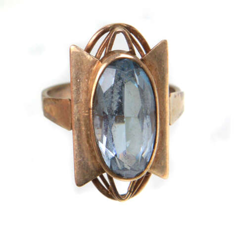 Ring mit blauem Stein - Gelbgold 333 - photo 1