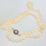 lange Akoya Perlenkette - Gelbgold 585 - Foto 1