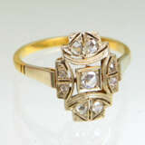 Art Deko Diamant Ring - Gelbgold/WG 750 - photo 1