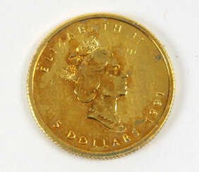 Goldmünze 5 Dollar 1991