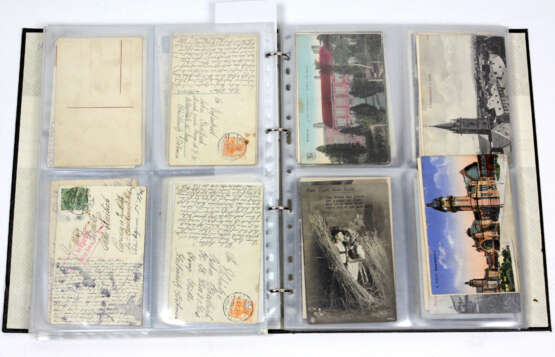 140 Postkarten im Album um 1900/40 - Foto 1