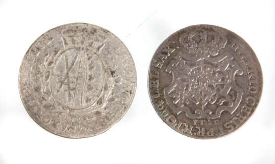 2x 2 Groschen Sachsen 1763IFoF/1764EDC - Foto 2