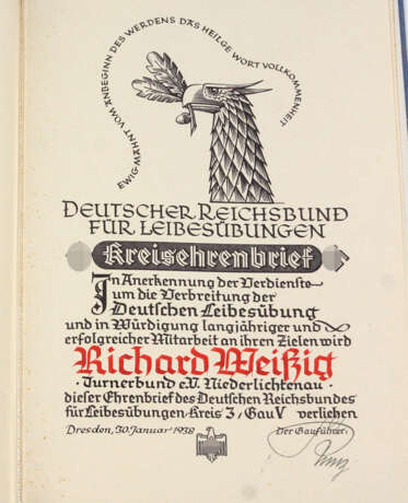 DRL Kreisehrenbrief Sachsen 1938 - photo 1