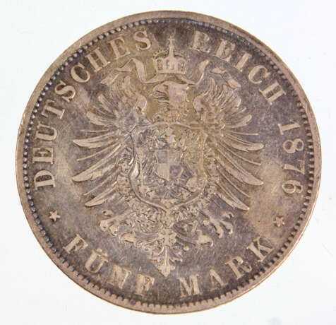 5 Mark Ludwig II König Bayern 1876 D - photo 2