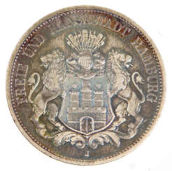 5 Mark Hansestadt Hamburg 1876 J