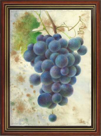 Виноградная гроздь Бумага Смешанная техника Реализм Натюрморт 2019 г. - фото 4