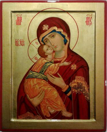 “Icon Of Mother Of God Of Vladimir” Gilding Mixed media Renaissance 2019 - photo 1
