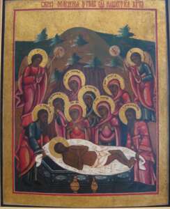 Икона Положение во гроб Иисуса 19 век 