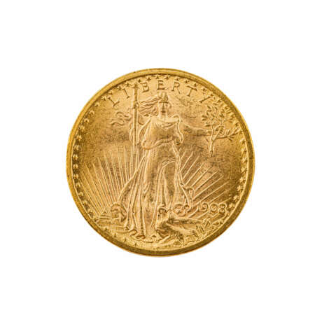 USA/GOLD - 20 Dollars 1908 Liberty Head, - фото 1