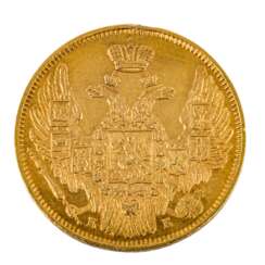 Russland/GOLD - 5 Rubel 1845 St. Petersburg,