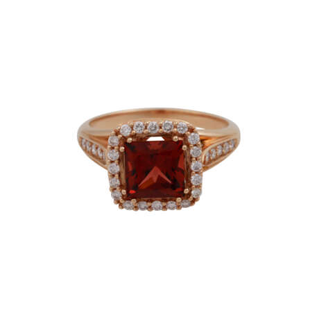 PFANDAUKTION - 1 Ring Brillanten Granat Rosegold 14 Kt - Foto 4