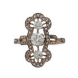 Ring im Art Déco Stil mit Diamanten ca. 0,8 ct, - фото 1