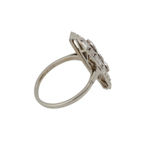 Art Déco Ring mit Diamanten zusammen ca. 0,65 ct, - photo 3