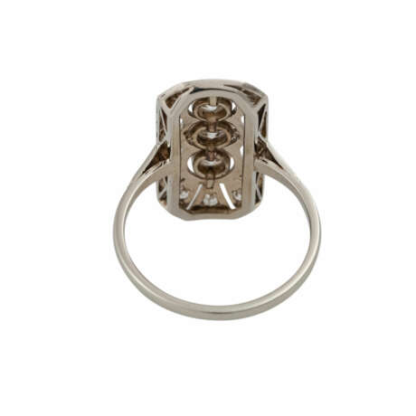 Art Déco Ring mit Diamanten zusammen ca. 0,65 ct, - Foto 4