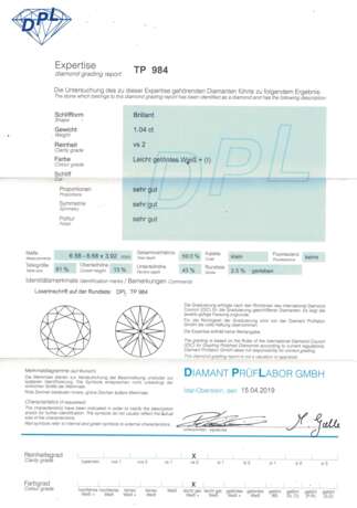 Loser Brillant 1,04 ct, - photo 3