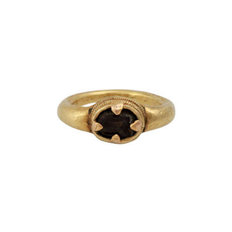 Ring mit eingefasstem Metallnugget, - photo 1
