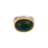Ring mit grünemTurmalincabochon, oval ca. 18 ct, - Foto 1