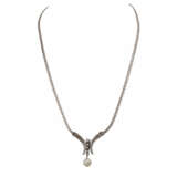 Collier mit Diamant und Zuchtperle, - photo 1