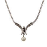 Collier mit Diamant und Zuchtperle, - photo 2