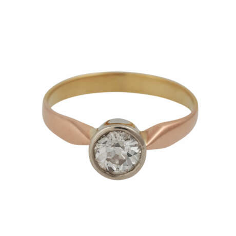 Solitairering mit Altschliffdiamant, ca. 0,72 ct, - Foto 1