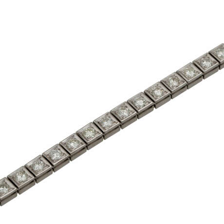 Rivière-Armband mit 36 Brillanten zusammen ca. 0,6 ct, - photo 4