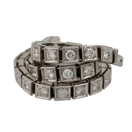 Rivière-Armband mit 36 Brillanten zusammen ca. 0,6 ct, - photo 5