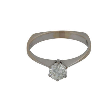 Solitairering mit Brillant, ca. 0,39 ct, - photo 1